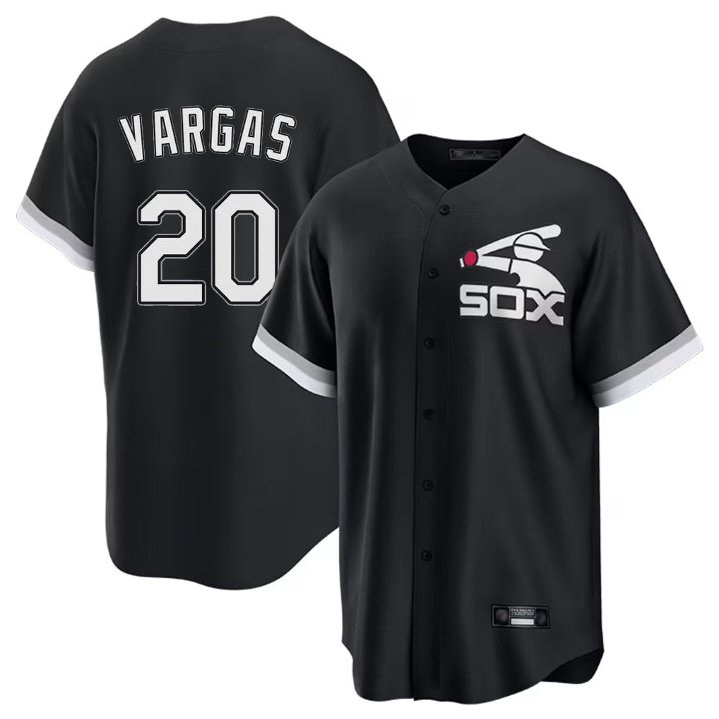 Baseball Jersey | Chicago White Sox #20 Miguel Vargas Player Black Spring Training Game Stitched - image 1