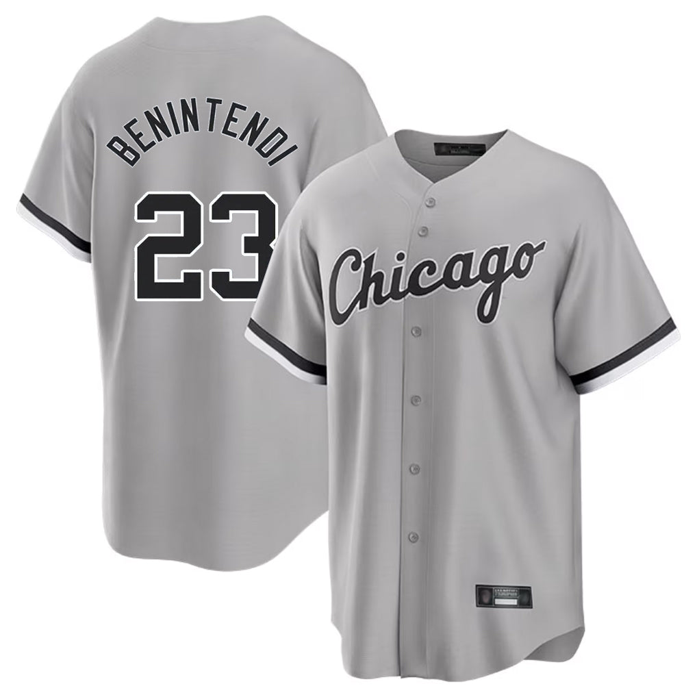Baseball Jersey | Chicago White Sox #23 Andrew Benintendi Player Gray Home Game Stitched - image 1