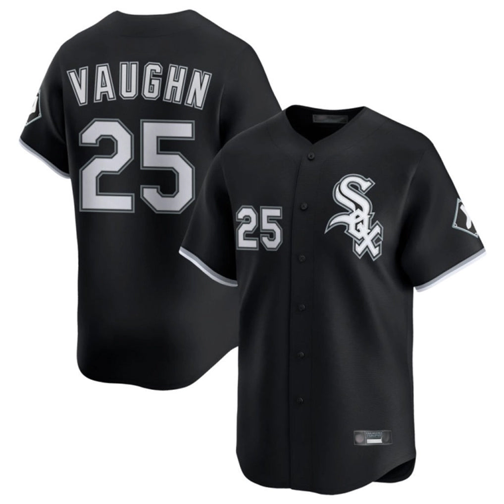 Baseball Jersey | Chicago White Sox #25 Andrew Vaughn Player Black Limited Home Stitched - image 1