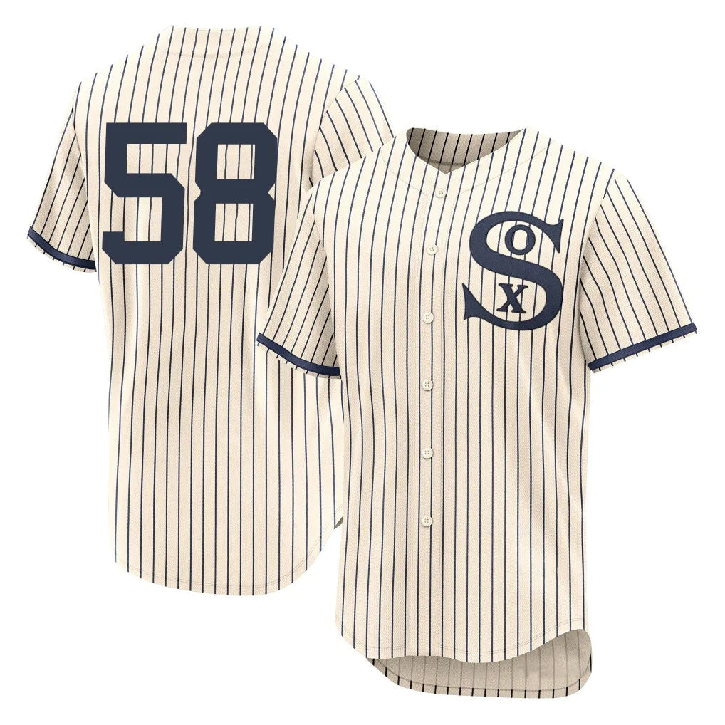 Baseball Jersey | Chicago White Sox #58 Seranthony Dom¨ªnguez Player Cream Field of Dreams Limited Home Stitched - image 1