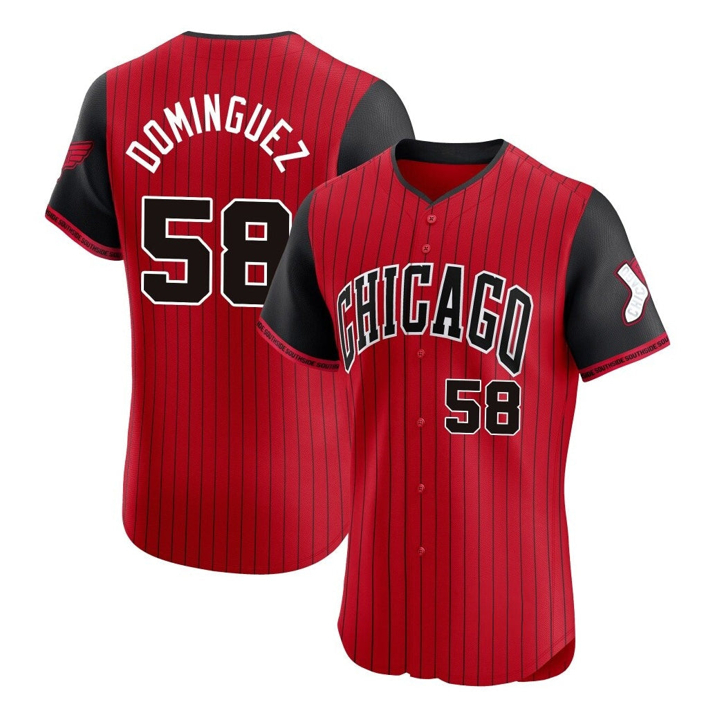 Baseball Jersey | Chicago White Sox #58 Seranthony Dom¨ªnguez Player Red City Connect Limited Home Stitched - image 1