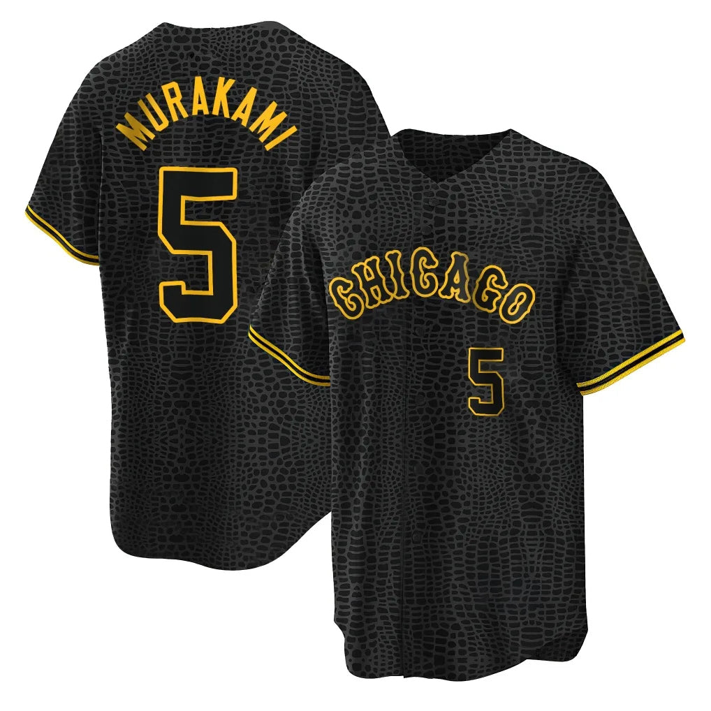 Baseball Jersey | Chicago White Sox #5 Munetaka Murakami Player Black Snake Skin City Home Game Stitched - image 1