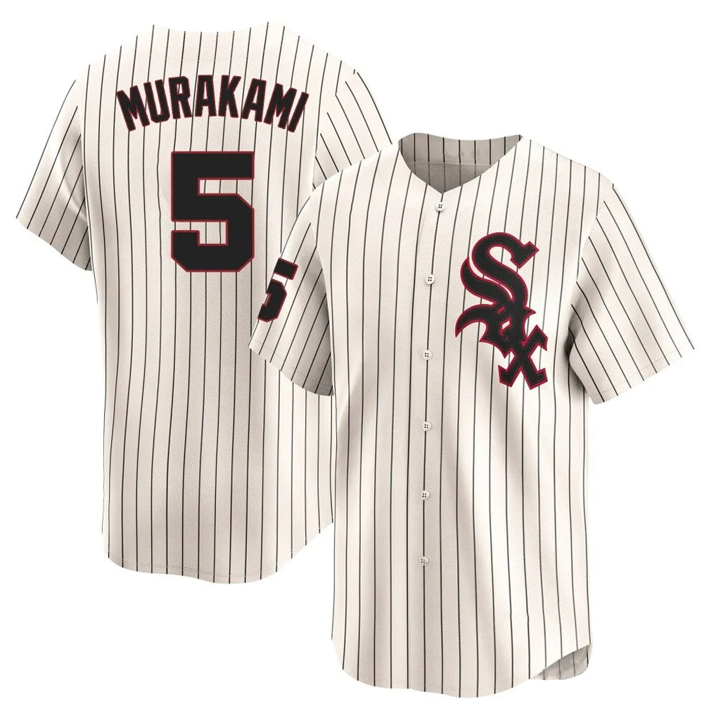 Baseball Jersey | Chicago White Sox #5 Munetaka Murakami Player Cream Cooperstown Collection Limited Home Stitched - image 1
