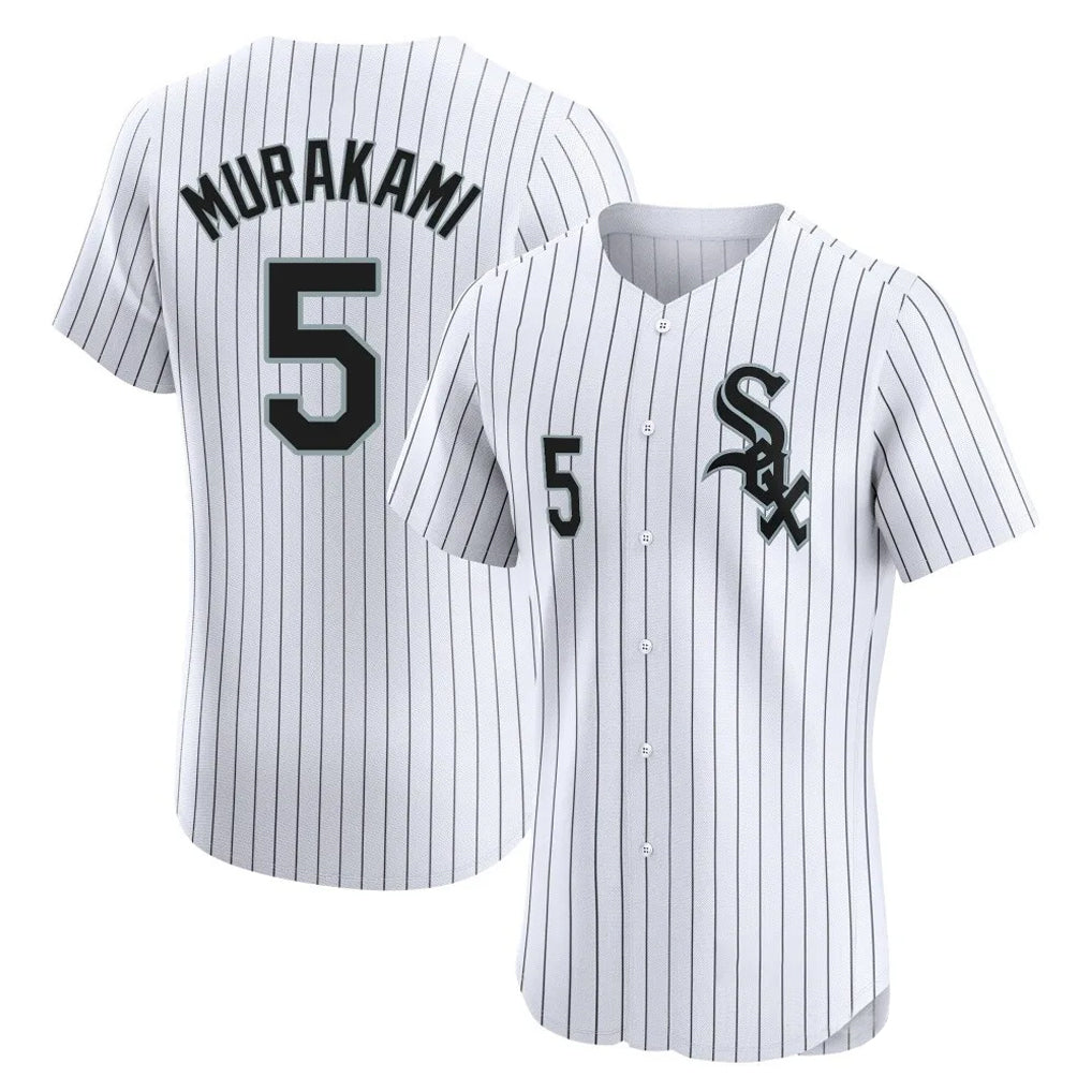 Baseball Jersey | Chicago White Sox #5 Munetaka Murakami Player White Stripe Limited Home Stitched - image 1
