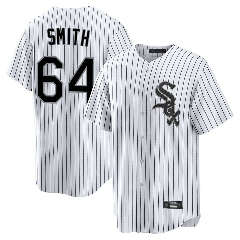 Baseball Jersey | Chicago White Sox #64 Shane Smith Player White Stripe Home Game Stitched - image 1