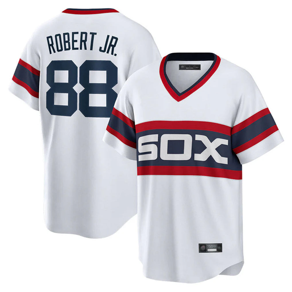 Baseball Jersey | Chicago White Sox #88 Luis Robert Jr Player White Home Game Stitched - image 1