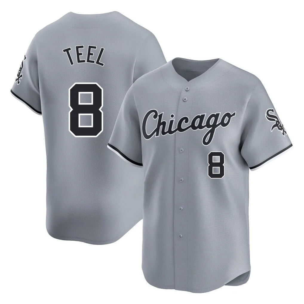 Baseball Jersey | Chicago White Sox #8 Kyle Teel Player Gray Road Limited Home Stitched - image 1