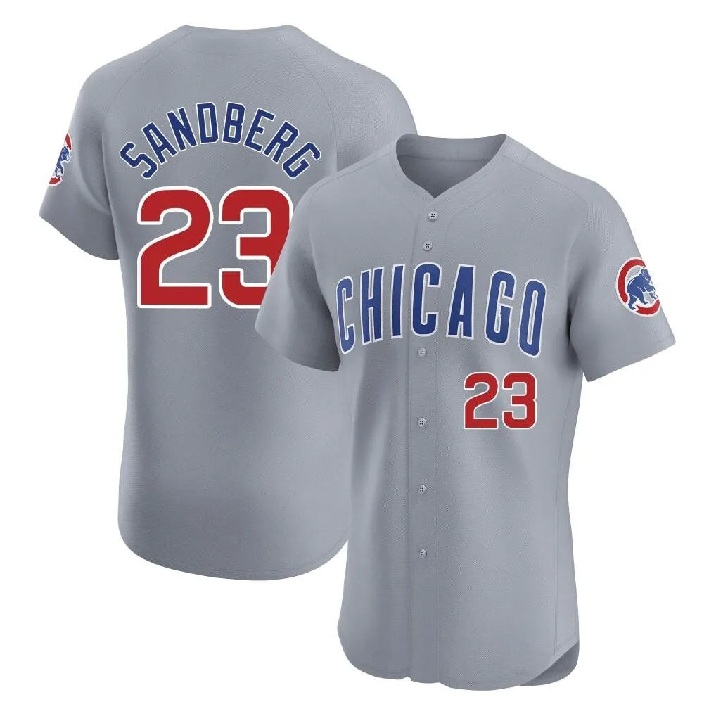 Baseball Jersey | Chicago Cubs #23 Ryne Sandberg Player Gray Road Limited Home Stitched - image 1
