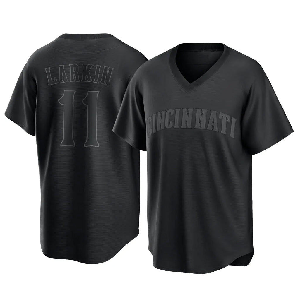 Baseball Jersey | Cincinnati Reds #11 Barry Larkin Player Black Game Home Stitched - image 1