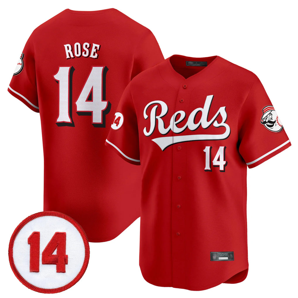 Baseball Jersey | Cincinnati Reds #14 Pete Rose Player Red Limited Home Stitched - image 1