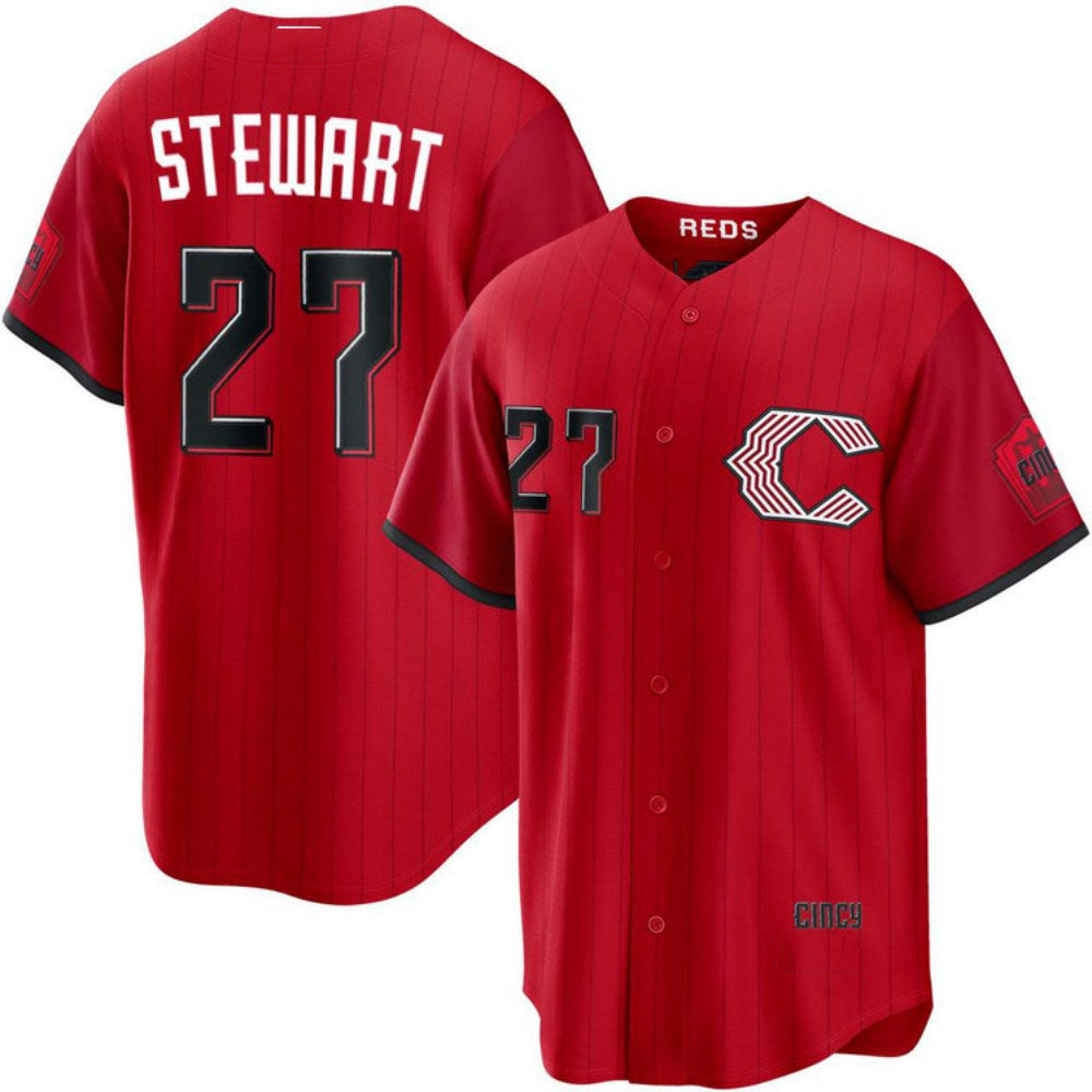 Baseball Jersey | Cincinnati Reds #27 Sal Stewart Red 2026 City Connect Limited Stitched - image 1