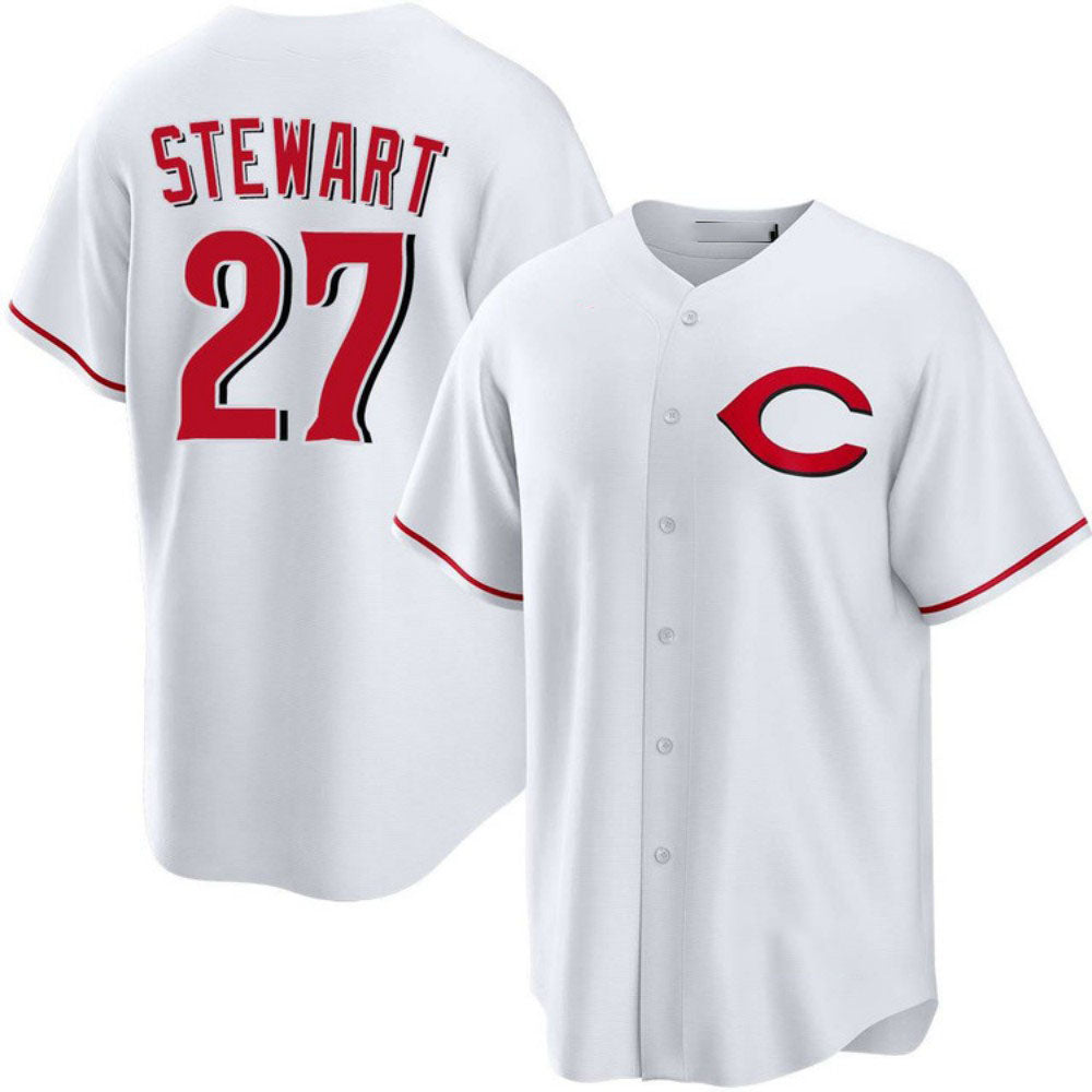 Baseball Jersey | Cincinnati Reds #27 Sal Stewart White Alternate Stitched - image 1