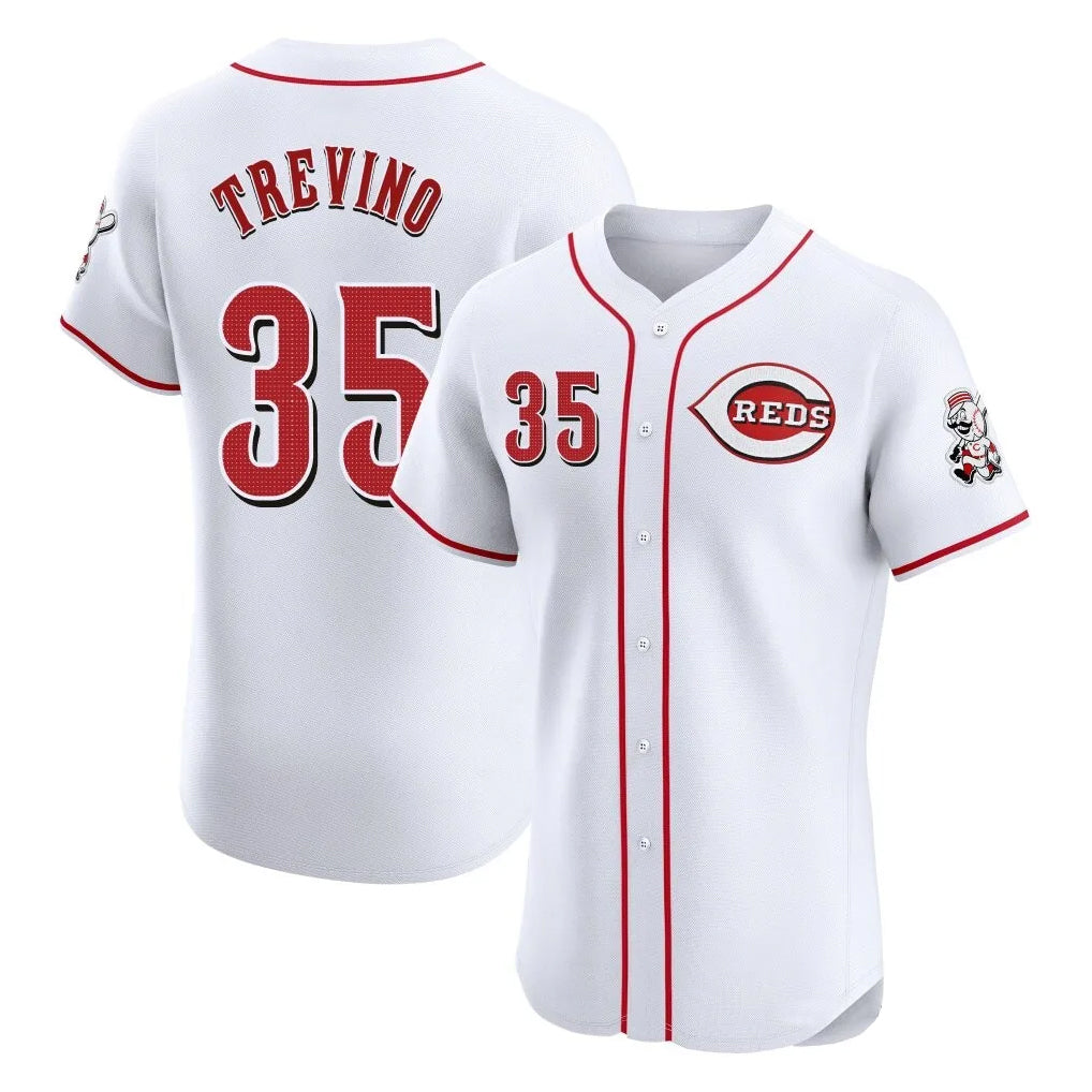 Baseball Jersey | Cincinnati Reds #35 Jose Trevino Player White Limited Home Stitched - image 1