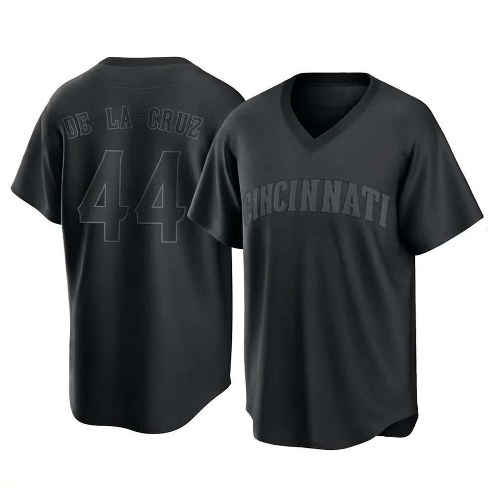 Baseball Jersey | Cincinnati Reds #44 Elly De La Cruz Player Black Game Home Stitched - image 1