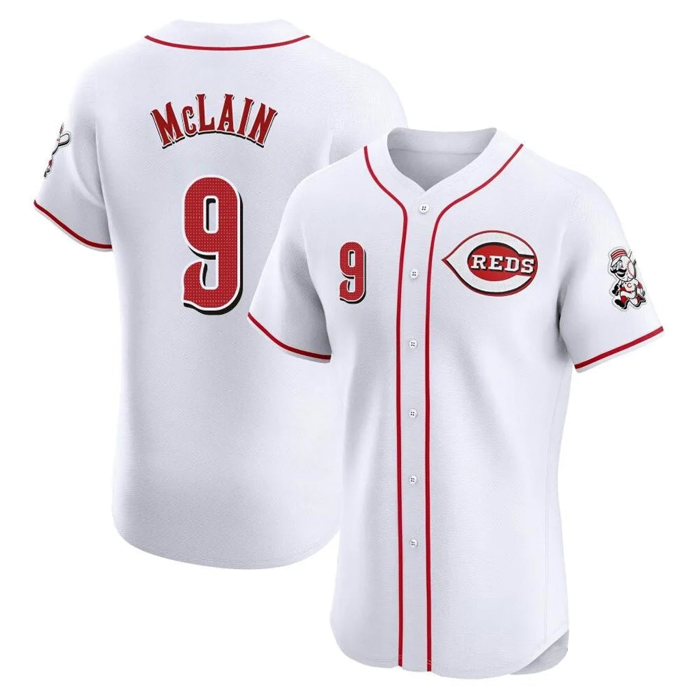 Baseball Jersey | Cincinnati Reds #9 Matt McLain Player White Limited Home Stitched - image 1