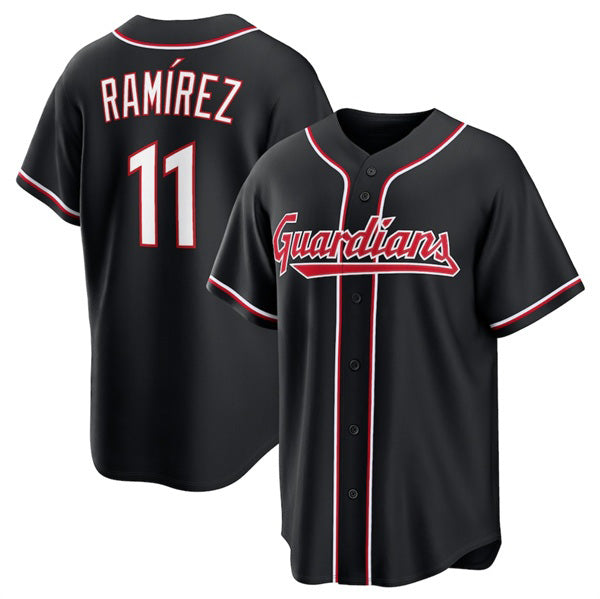 Baseball Jersey | Cleveland Guardians #11 José Ramírez 2026 Black Out Stitched - image 1