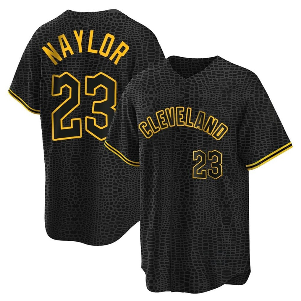 Baseball Jersey | Cleveland Guardians #23 Bo Naylor Player Black Snake Skin City Home Game Stitched - image 1