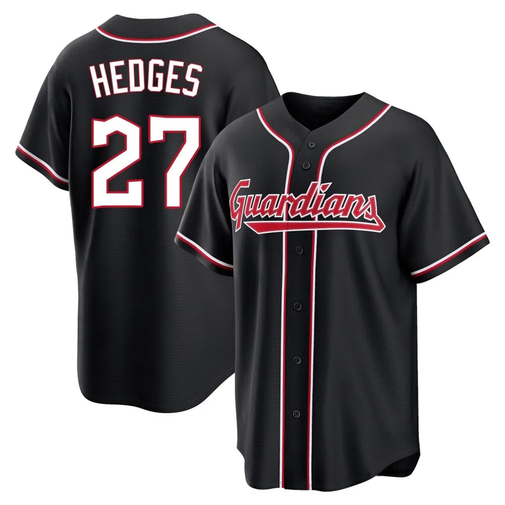 Baseball Jersey | Cleveland Guardians #27 Austin Hedges Player Black Fashion Out Home Game Stitched - image 1