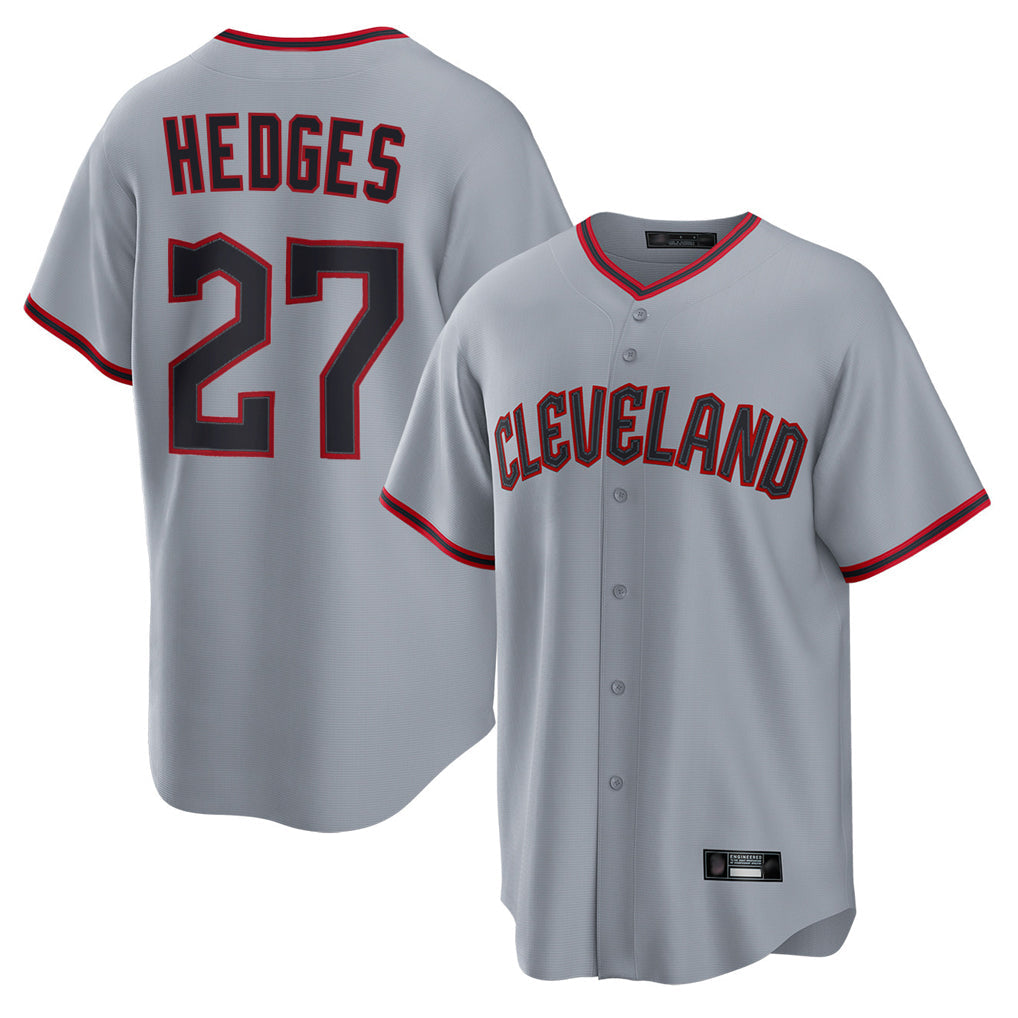 Baseball Jersey | Cleveland Guardians #27 Austin Hedges Player Gray Home Game Stitched - image 1