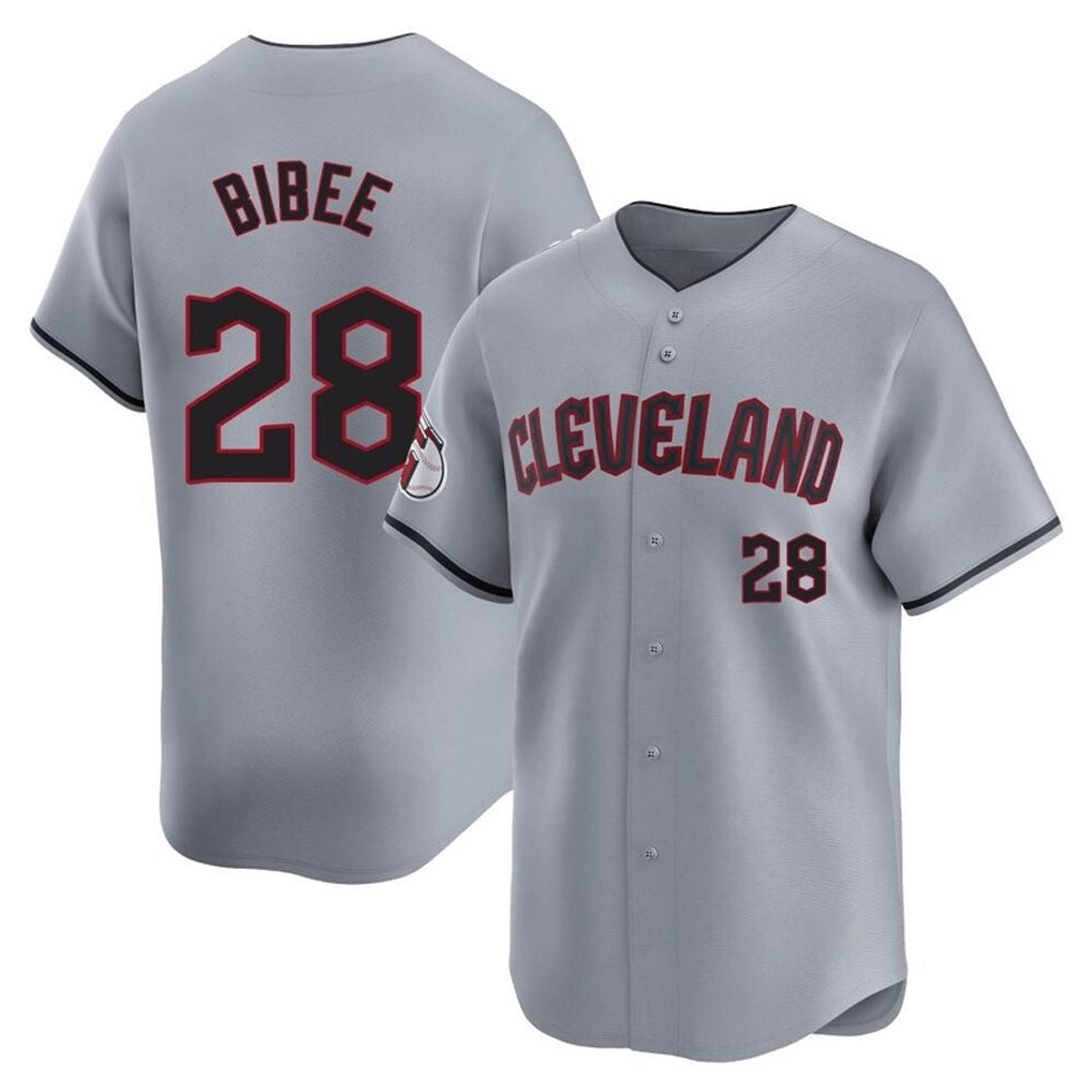 Baseball Jersey | Cleveland Guardians #28 Tanner Bibee Player Gray Road Limited Home Stitched - image 1