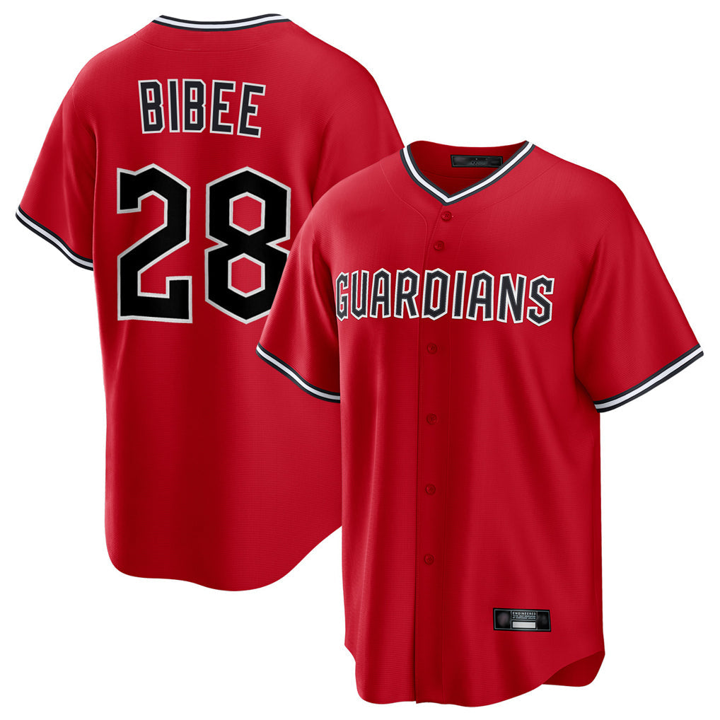 Baseball Jersey | Cleveland Guardians #28 Tanner Bibee Player Red Home Game Stitched - image 1