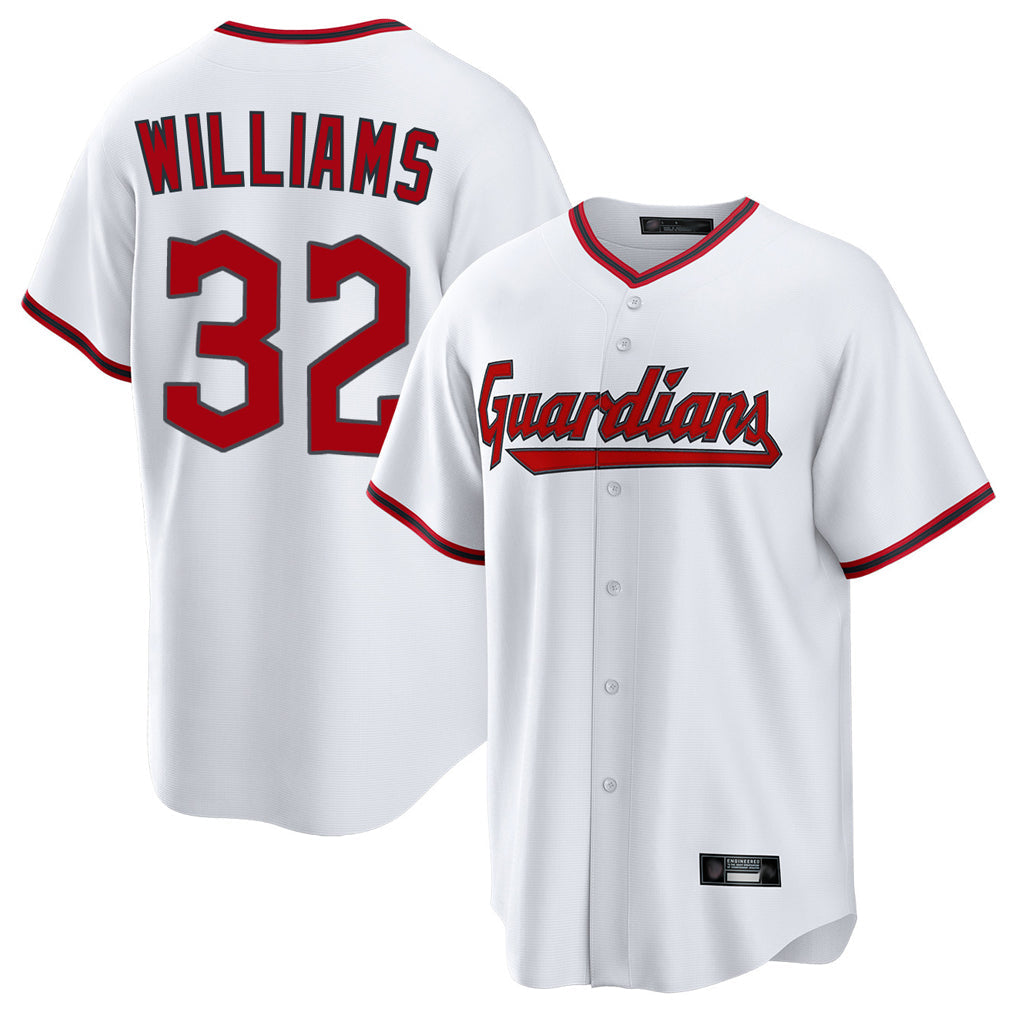 Baseball Jersey | Cleveland Guardians #32 Gavin Williams Player White Game Home Stitched - image 1