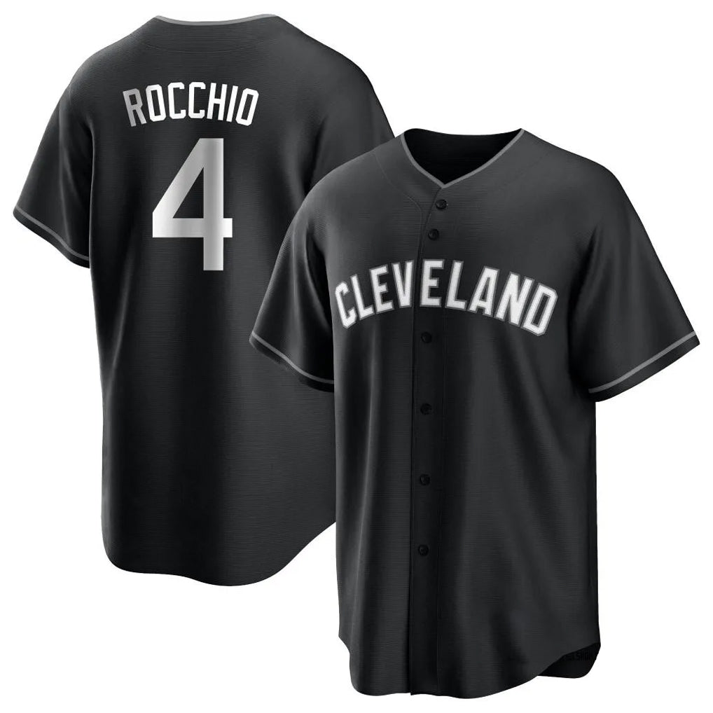 Baseball Jersey | Cleveland Guardians #4 Brayan Rocchio Player Black Home Game Stitched - image 1