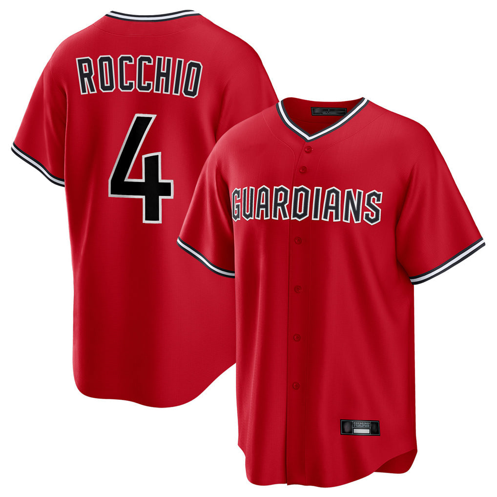 Baseball Jersey | Cleveland Guardians #4 Brayan Rocchio Player Red Home Game Stitched - image 1