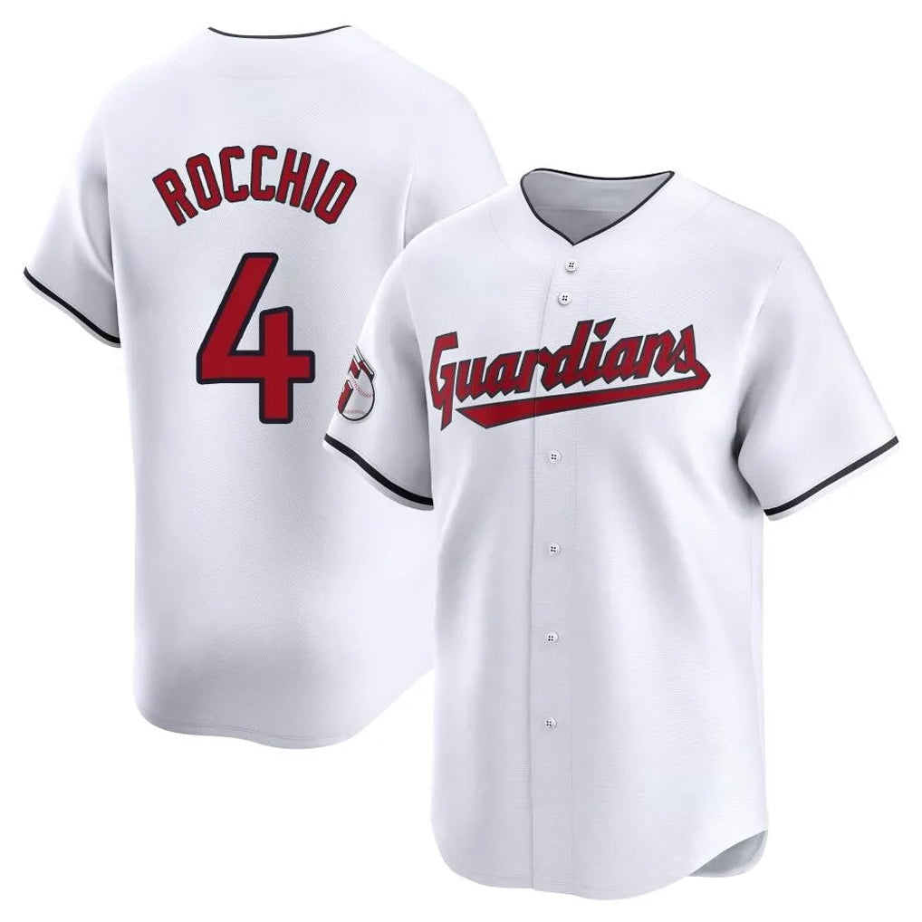 Baseball Jersey | Cleveland Guardians #4 Brayan Rocchio Player White Limited Home Stitched - image 1