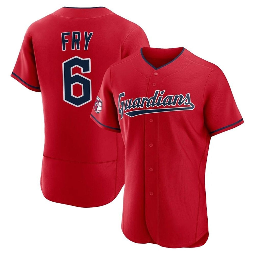 Baseball Jersey | Cleveland Guardians #6 David Fry Player Red Limited Home Stitched - image 1