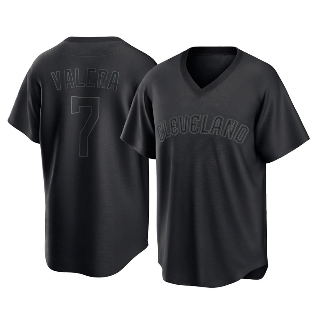 Baseball Jersey | Cleveland Guardians #7 George Valera Player Black Home Game Stitched - image 1