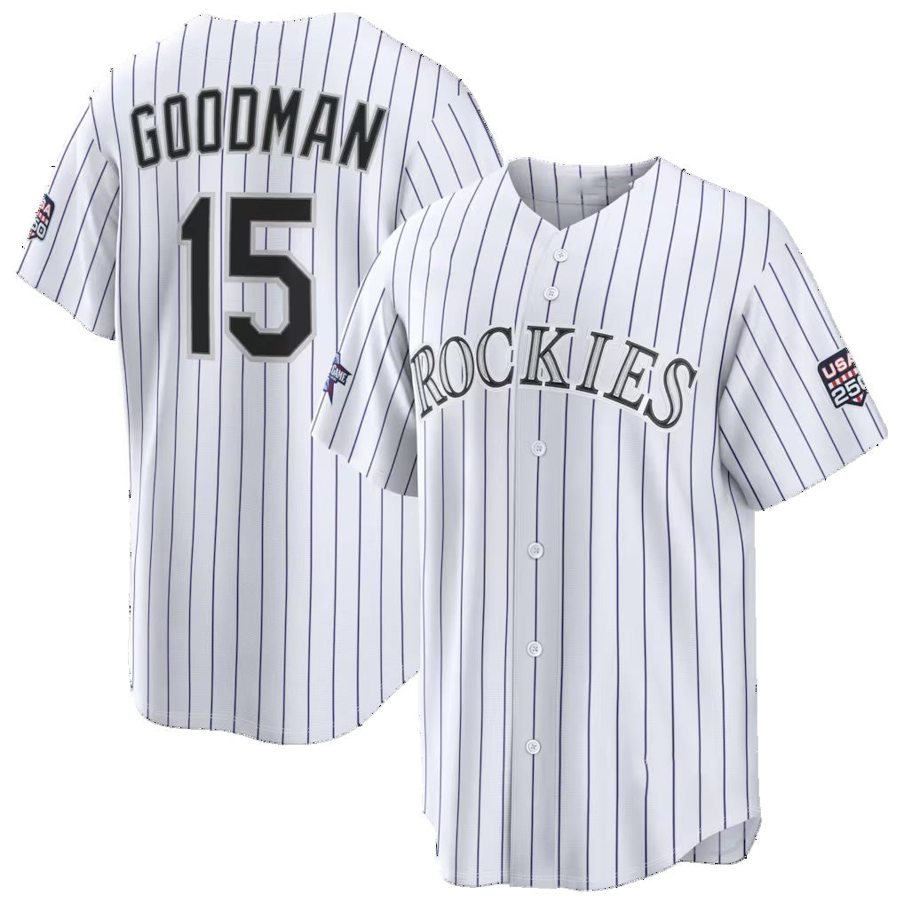 Baseball Jersey | Colorado Rockies #15 Hunter Goodman 2026 All-Star Game White Replica - image 1