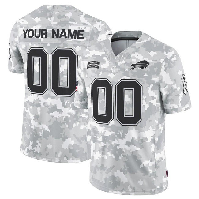 American Football Jersey | Custom B.Bills Active Player 2024 F.U.S.E Arctic Camo Salute To Service Limited Stitched Football American Jersey - image 1