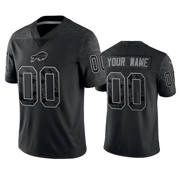 American Football Jersey | Custom B.Bills Active Player Black Reflective Limited Stitched Football American Jersey - image 1