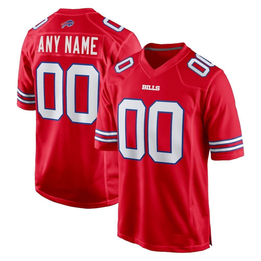 American Football Jersey | Custom B.Bills Red Alternate Game Stitched Football American Jersey - image 1