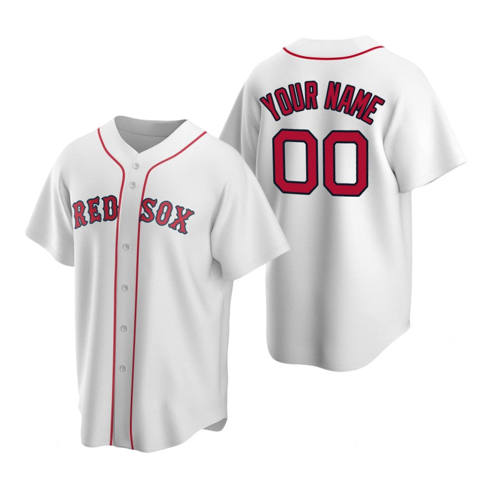 Baseball Jersey | Custom Boston Red Sox White Stitched Home - image 1