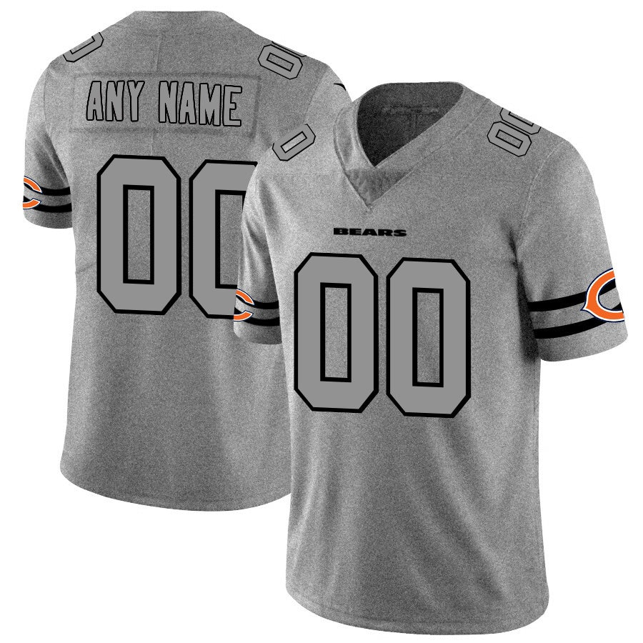 American Football Jersey | Custom C.Bears 2019 Gray Gridiron Gray Limited Stitched Football American Jersey - image 1