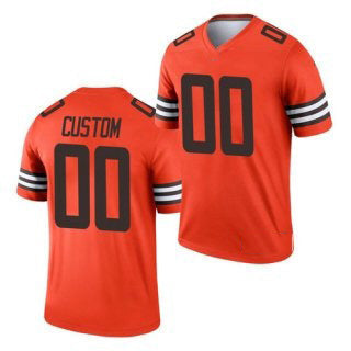 American Football Jersey | Custom C.Browns Orange ACTIVE PLAYER Inverted Legend Stitched Football American Jersey - image 1