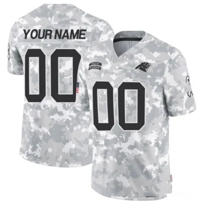 American Football Jersey | Custom C.Panthers Active Player 2024 F.U.S.E Arctic Camo Salute To Service Limited Stitched Football American Jersey - image 1