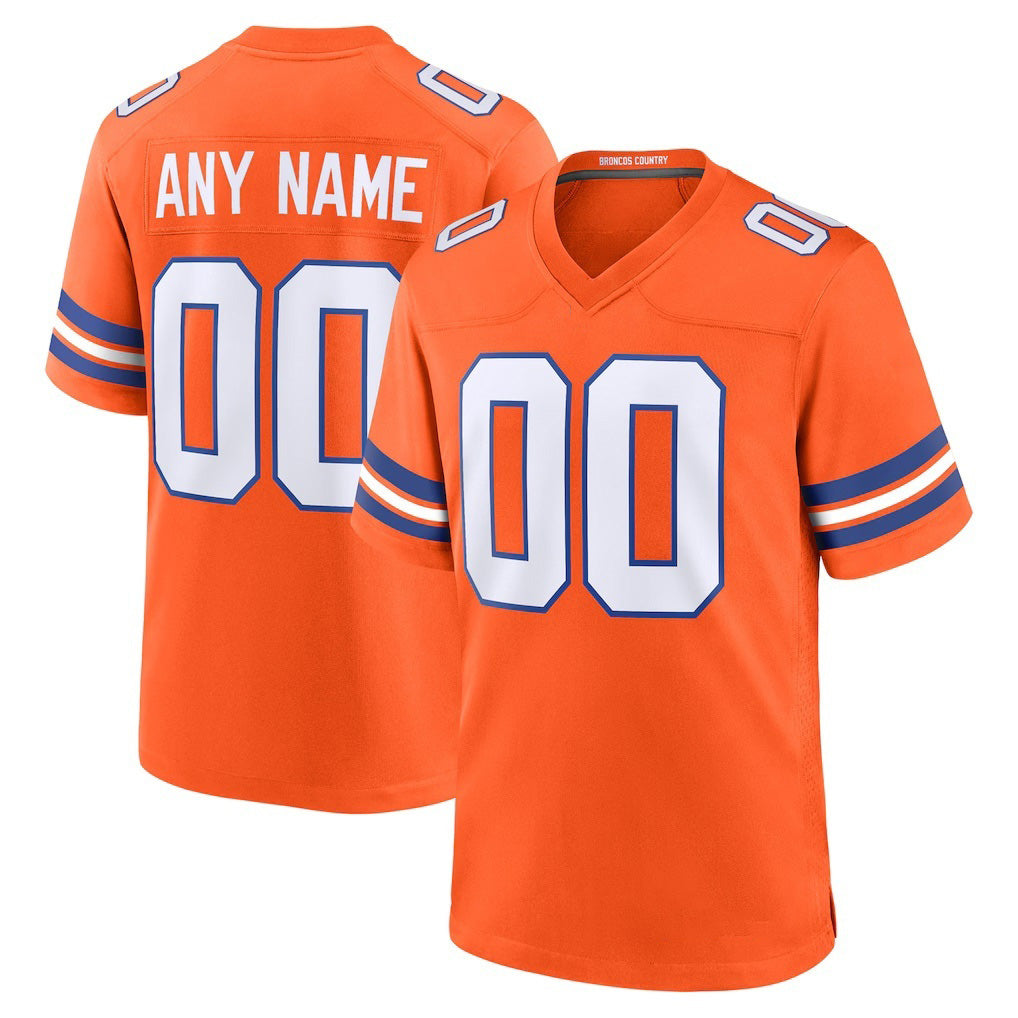 American Football Jersey | Custom D.Broncos Orange Mile High Collection 1977 Throwback Game Stitched Football American Jersey - image 1