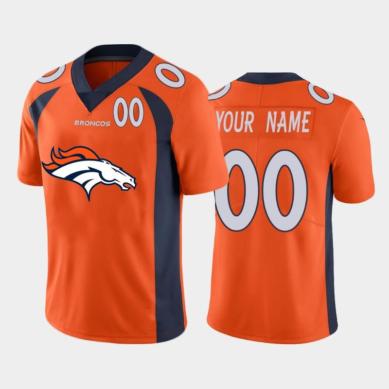 American Football Jersey | Custom D.Broncos Orange Team Big Logo Number Limited Stitched Football American Jersey - image 1