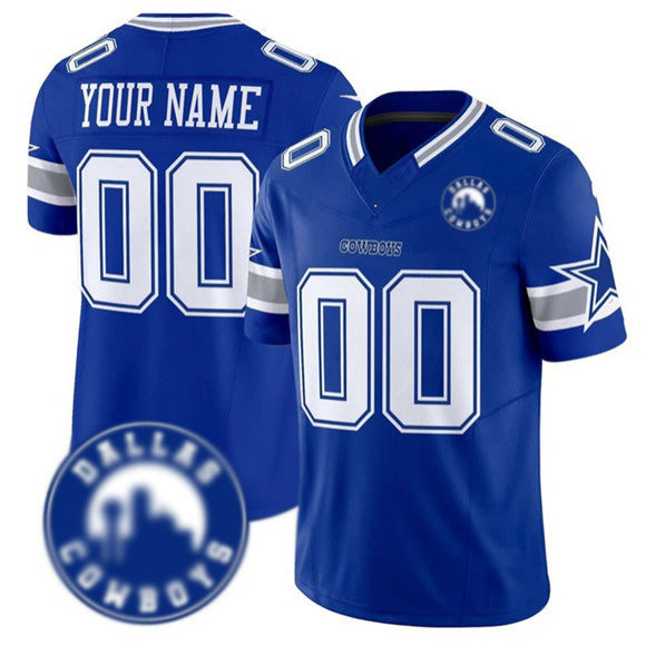 American Football Jersey | Custom D.Cowboys Active Player Royal 2025 F.U.S.E Dallas City Patch Limited Game Stitched Football American Jersey - image 1