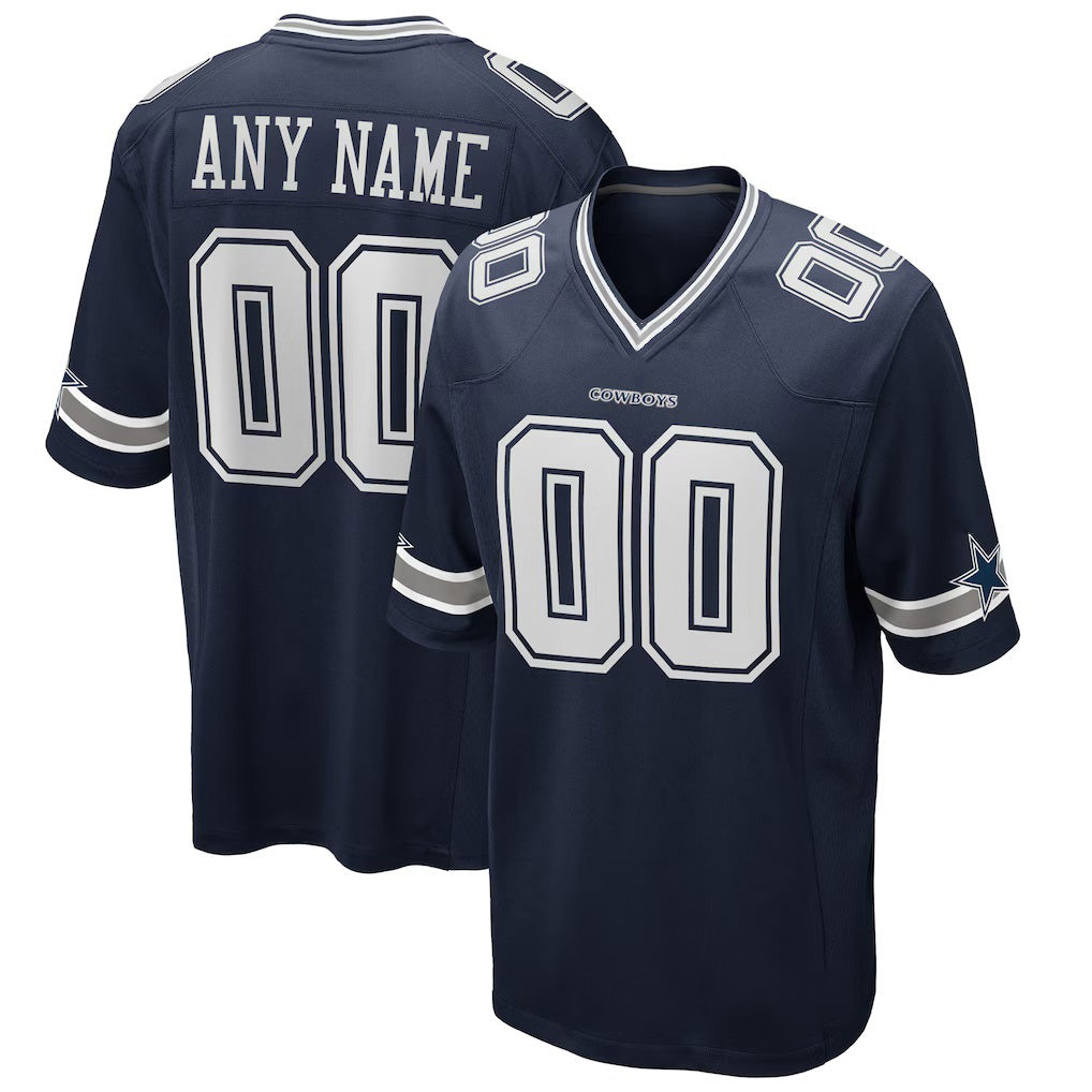 American Football Jersey | Custom D.Cowboys Navy Game Stitched Football American Jersey - image 1