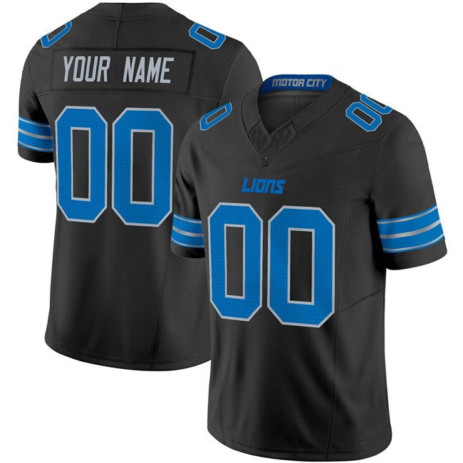 American Football Jersey | Custom D.Lions Active Player Black 2024 F.U.S.E. 2nd Alternate Vapor Limited Stitched Football American Jersey - image 1