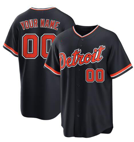 Baseball Jersey | Custom Detroit Tigers Alternate Replica Navy Stitched - image 1