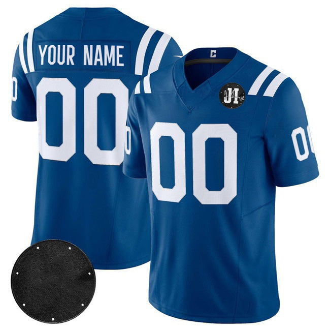 American Football Jersey | Custom IN.Colts Active Player Blue 2025 F.U.S.E. Jim Irsay Patch Vapor Limited Stitched Football Stitched Jersey - image 1
