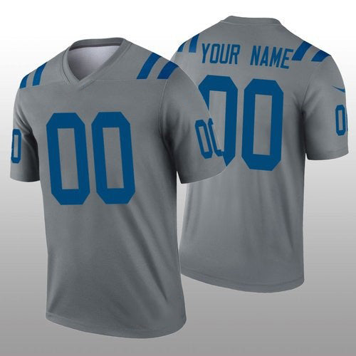 American Football Jersey | Custom IN.Colts Gray Inverted Legend Football Stitched Jersey - image 1