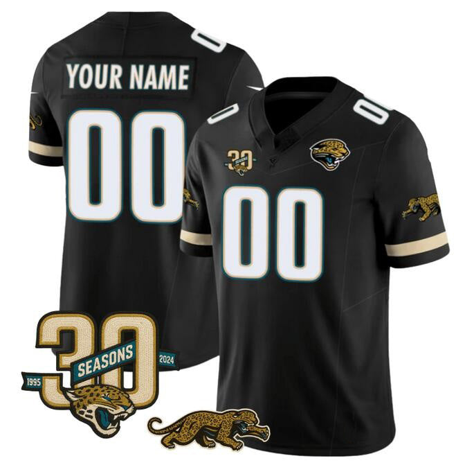 American Football Jersey | Custom J.Jaguars Active Player Black F.U.S.E. With 30th Seasons Patch Vapor Limited Stitched MAROU - image 1