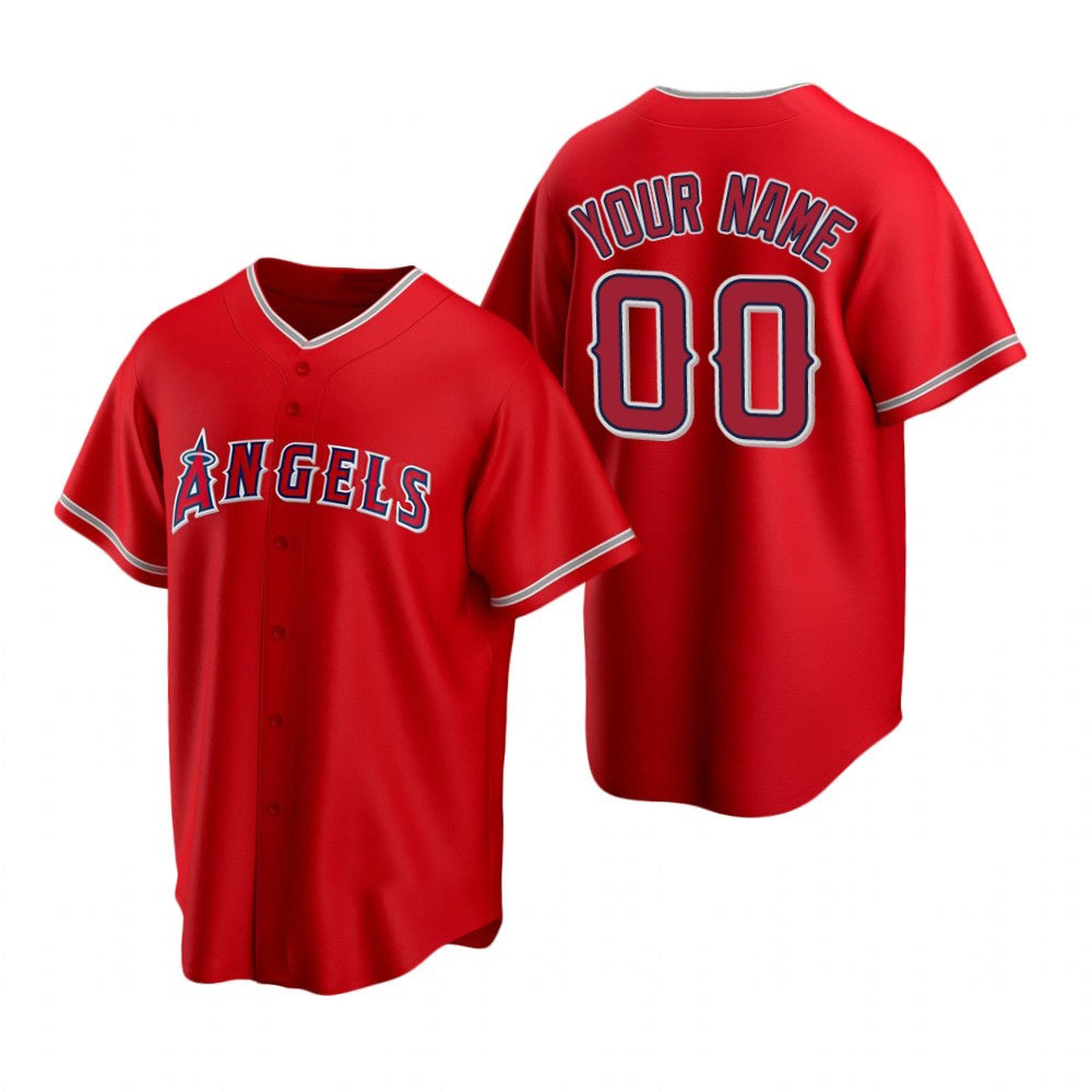 Baseball Jersey | Custom Los Angeles Angels Red Stitched Cool - image 1