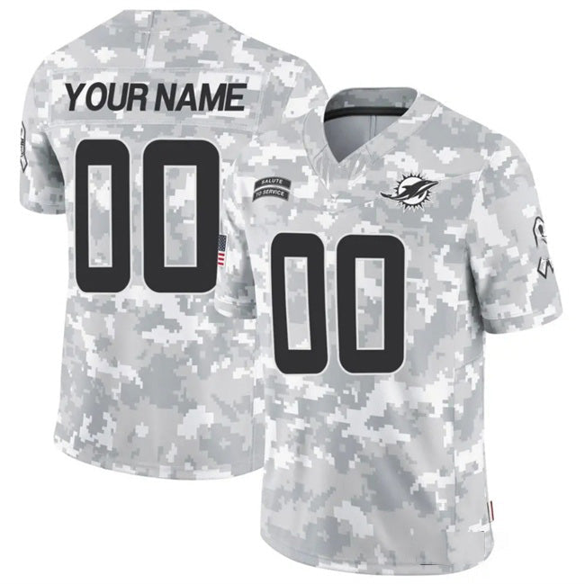 American Football Jersey | Custom M.Dolphins 2024 F.U.S.E Arctic Camo Salute To Service Limited Stitched Marou - image 1